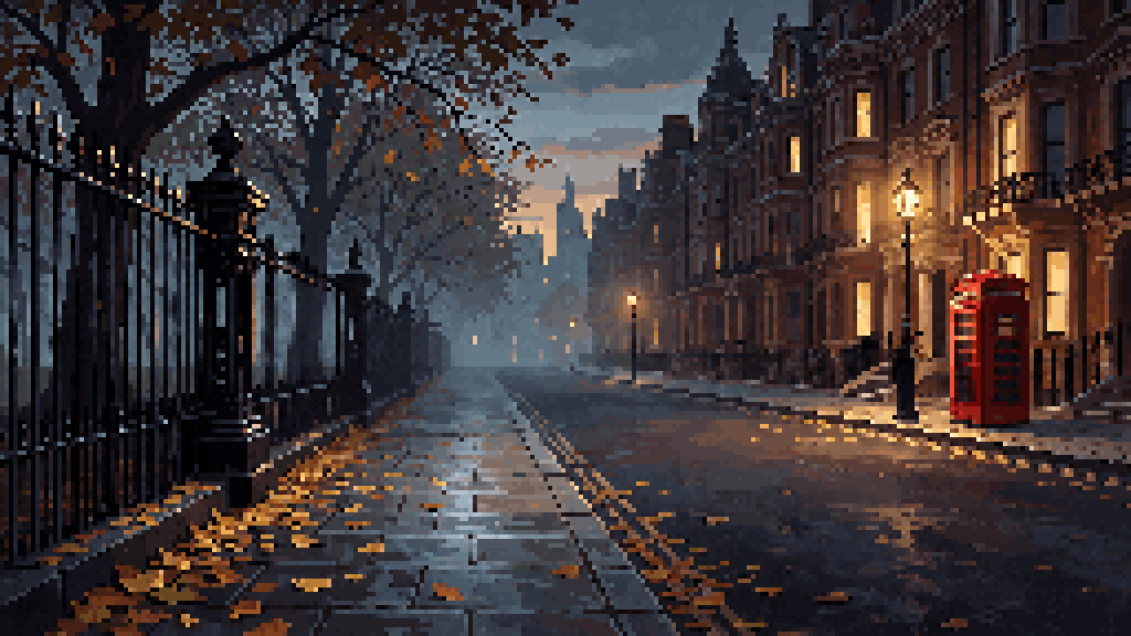 Victorian London Street Pixel Art