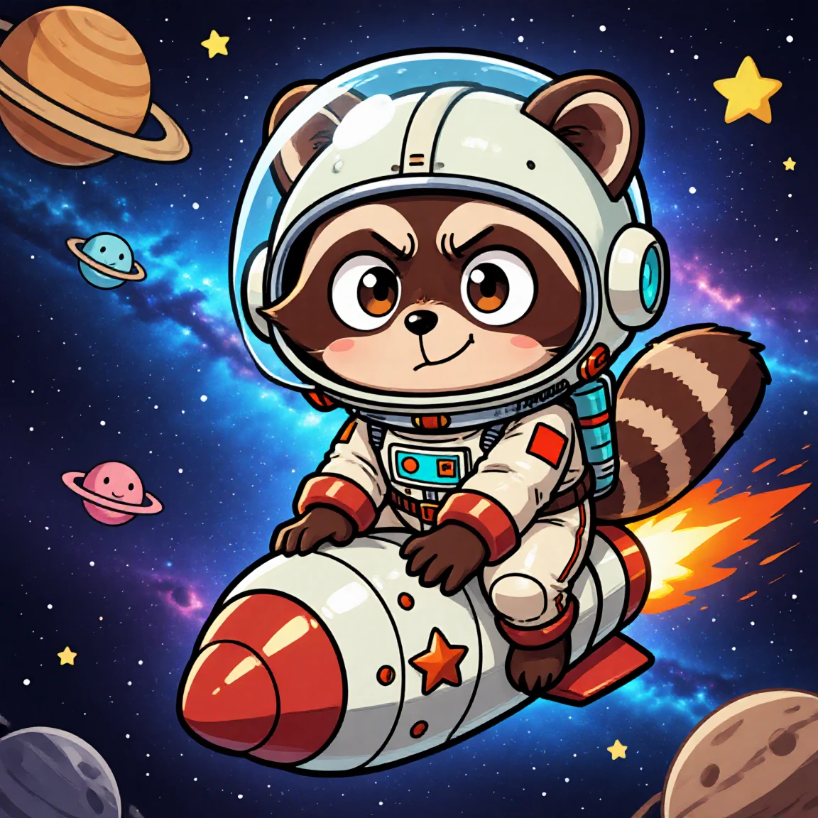 Nomad Astronaut on a rocket