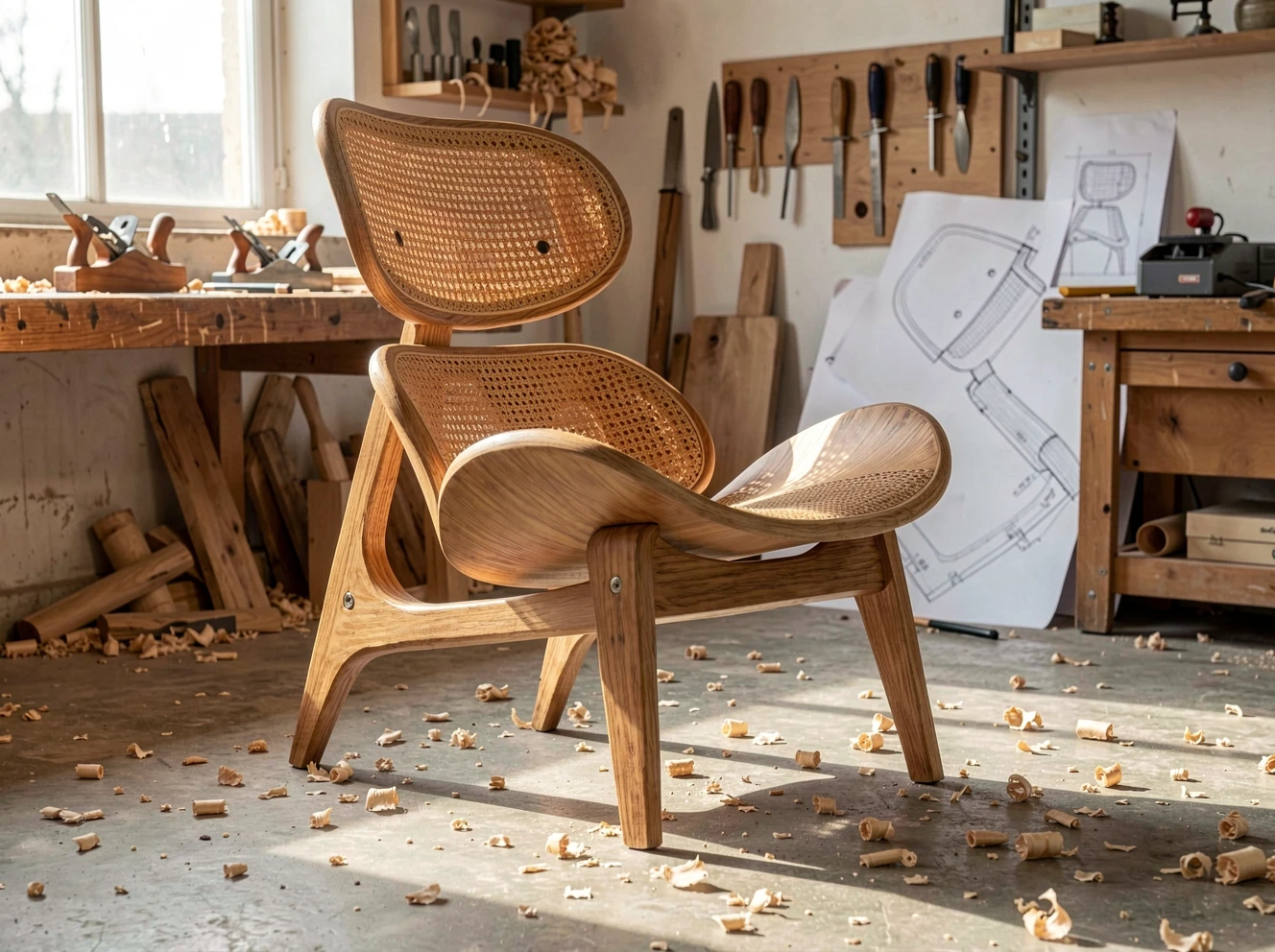 A renovated workshop interior.
